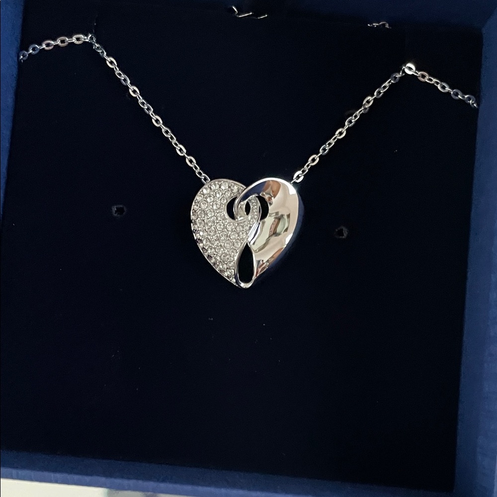 Swarovski Silver and Crystal Heart Necklace